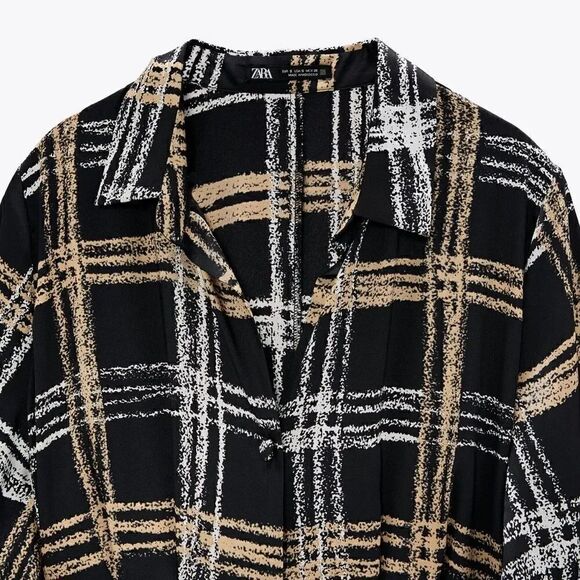 ZARA PLAID SHIRT DRESS  - Picture 9 of 9